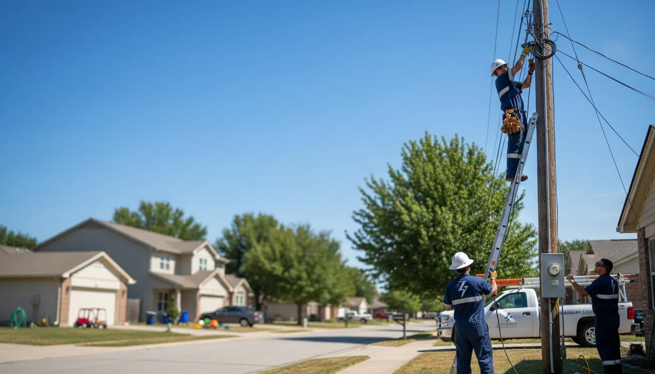 Residential electrician providing installation services in Calliham, TX